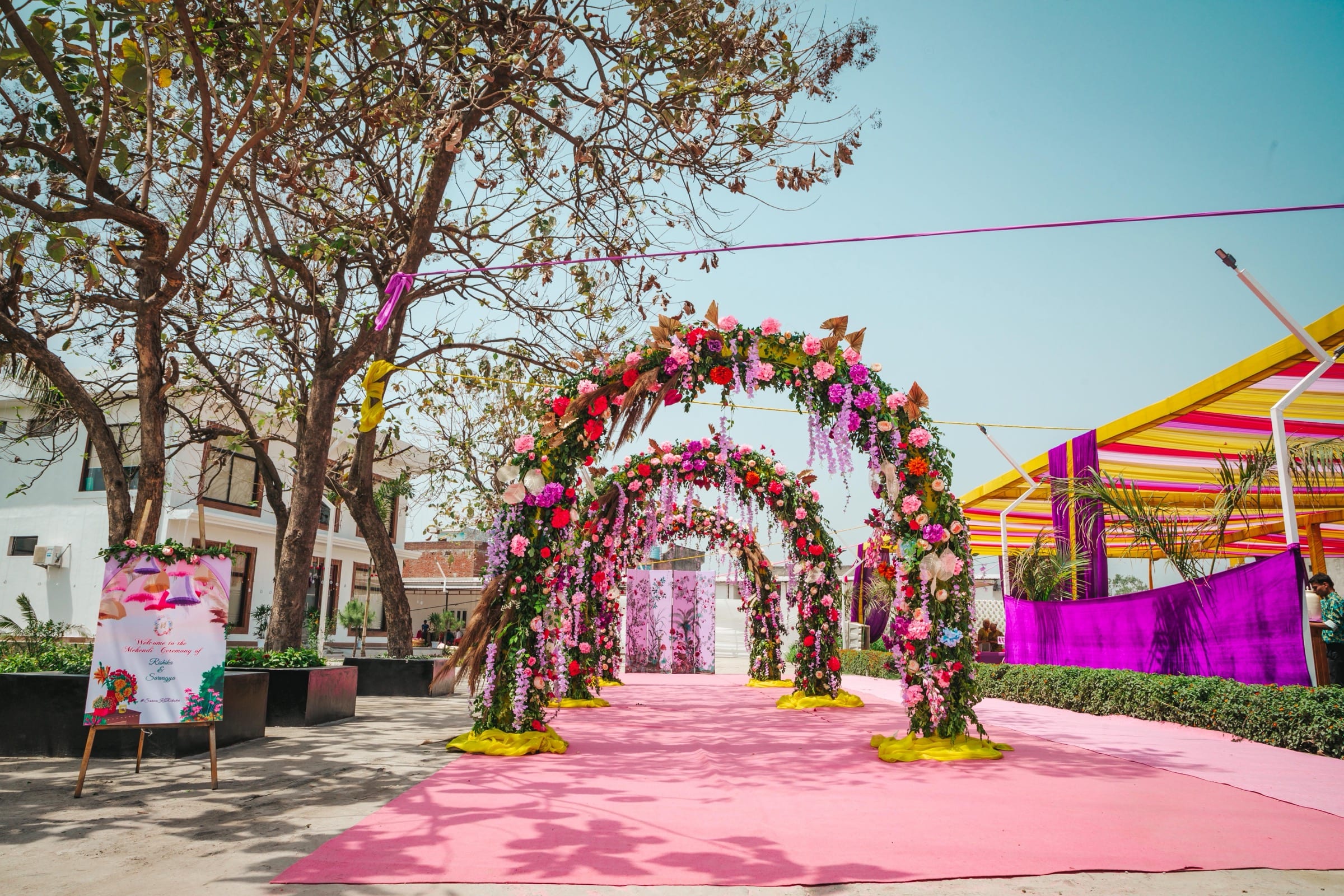 Wedding entry setup at Hotel Vasant
