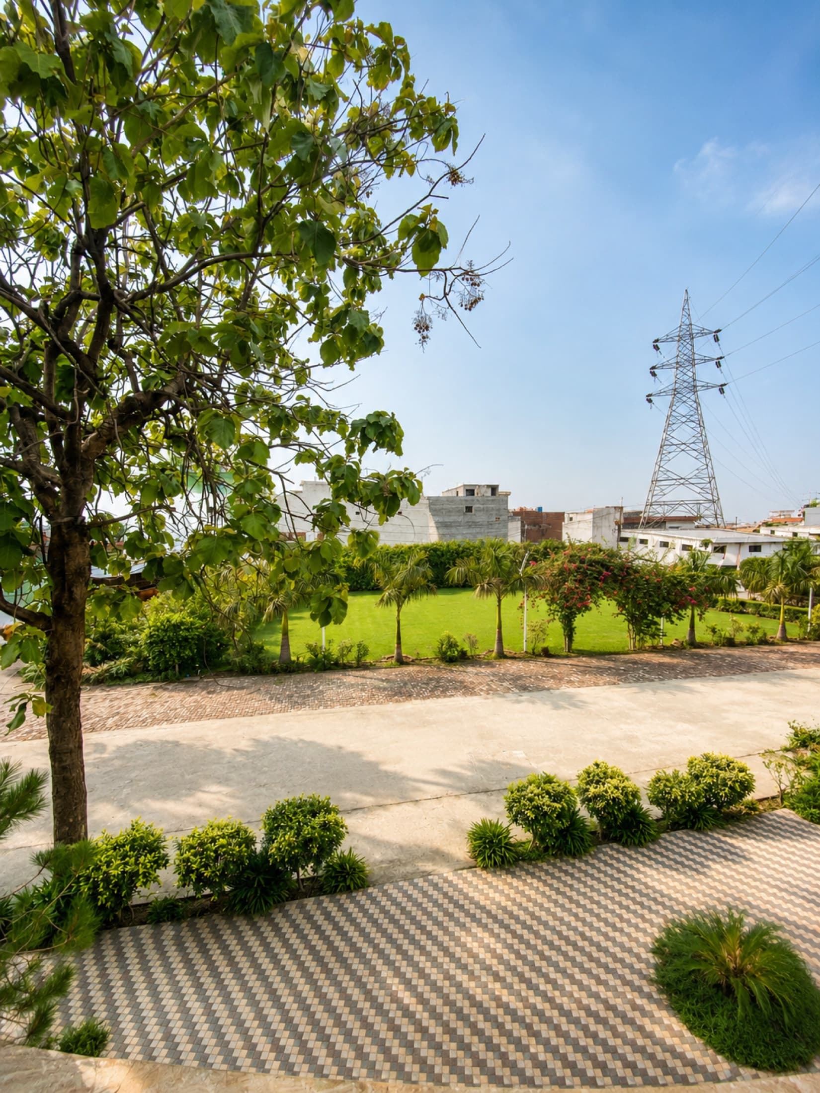 View from Premium Villa Room window at Hotel Vasant